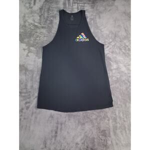 Adidas Sz M Shirt Adult Black Pride City Tank Aeroready Performance Mens C2-4